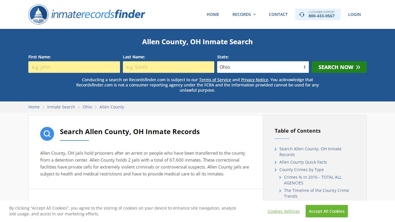Allen County, OH Inmate Lookup & Jail Records Online