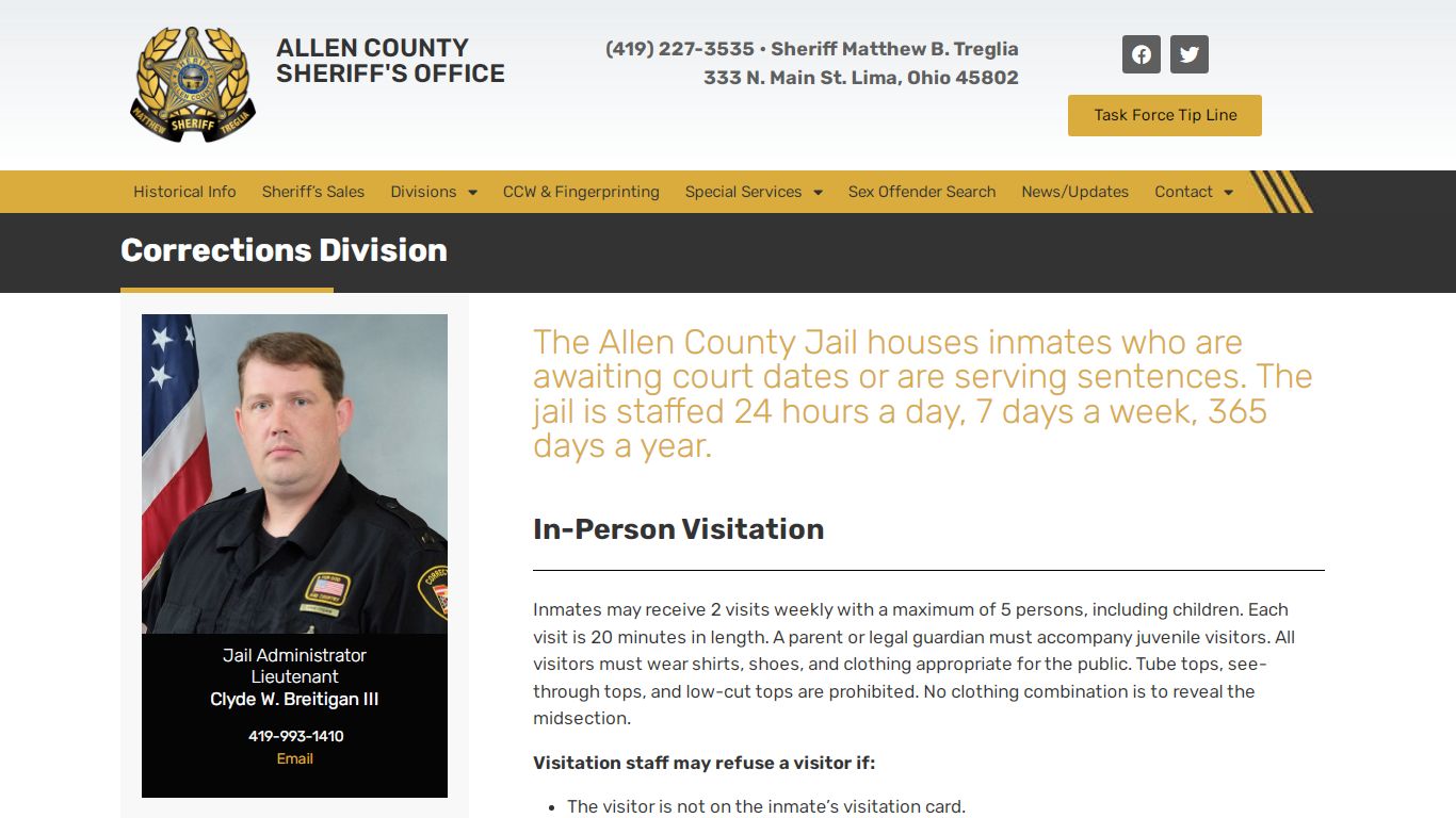 Corrections Division - Allen County Sheriff's Office